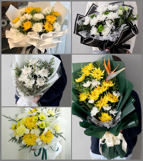 山西晋中介休市三佳乡白事花束代送